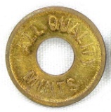 Vintage All Quality Mints Coin/Token. Good For A 5-Cents Package Of Mints.