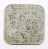 Vintage Procter & Gamble Soup 287-GPF Square Aluminum Coin/Token. Good For