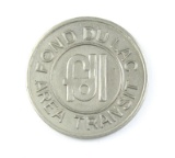 Vintage  Fond Du Lac Area Transit Token. Good For One Fare Fond Du Lac, Wis