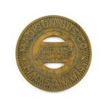 Vintage Madison Bus Co. Token. Good For One Fare Madison, Wis. Atwood/Coffe