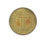 Vintage Twin City Transportation Co. Token. Good For One Fare Marinette, Wi