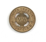 Vintage Inter Transit Marshfield, Wis. (MW) Token. Good For One Fare Marshf