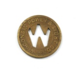 Vintage Wisconsin Power & Light Co. Token. Good For One Fare Sheboygan, Wis