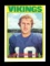 1972 Topps Football Card #225 Hall of Famer Fran Tarkenton Minnesota Viking