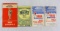 (4) 1953 Milwaukee Braves Schedule Booklets. 1953 is the First Year for The