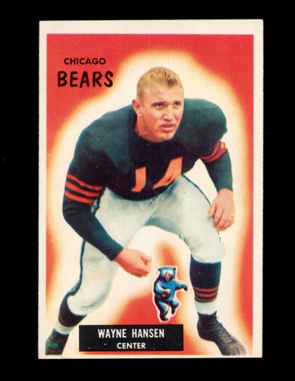 1955 Bowman Football Card #125 Wayne Hansen Chicago Bears. NM Condition.
