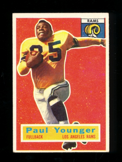 1956 Topps Football Card #18 Paul "Tank" Younger Los Angeles Rams. EX/MT Co