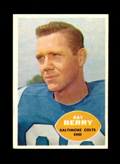 1960 Topps Football Card #4 Hall of Famer Raymond Berry Baltimore Colts. EX