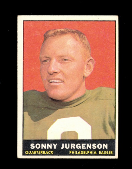 1961 Topps Football Card #95 Hall of Famer Sonny Jurgenson Philadelphia Eag