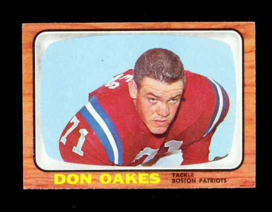 1966 Topps Football Card #11 Don Oakes Boston Patriots. EX/MT Condition.