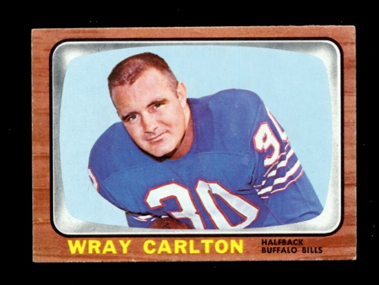 1966 Topps Football Card #21 Wray Carlton Buffalo Bills. EX/MT Condition.