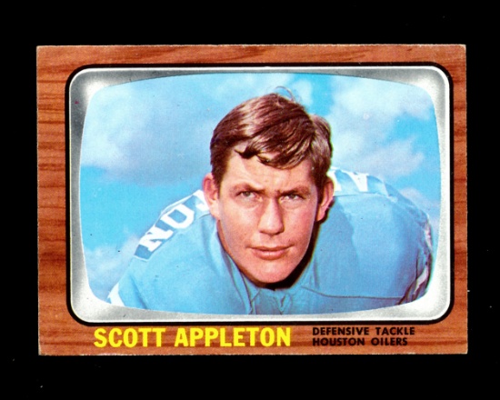 1966 Topps Football Card #46 Scott Appleton Houston Oilers. EX/MT Condition