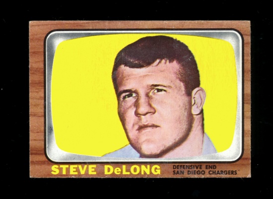 1966 Topps Football Card #121 Steve DeLong San Diego Chargers. EX/MT Condit