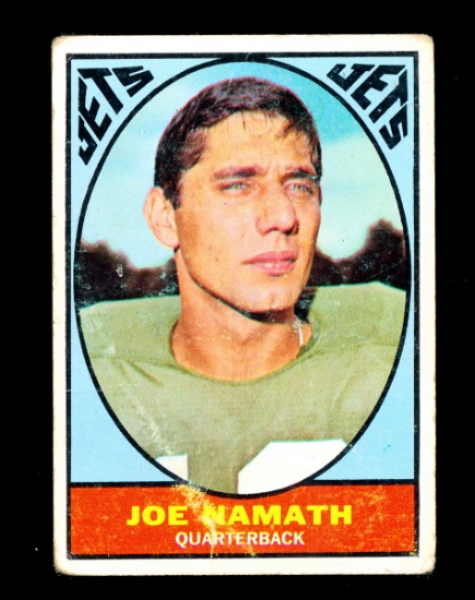 1967 Topps Football Card #98 Hall of Famer Joe Namath New York Jets. VG/EX