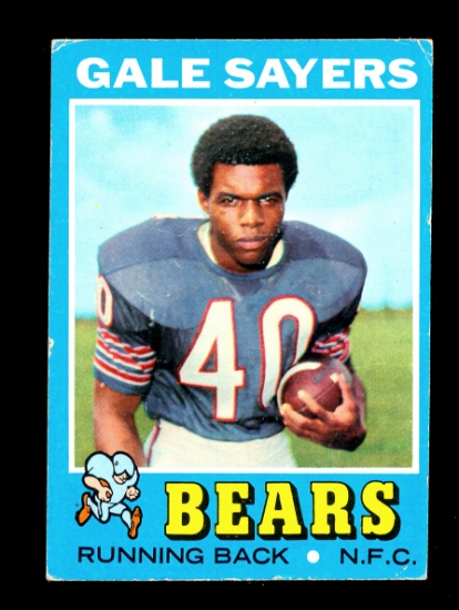 1971 Topps Football Card #150 Hall of Famer Gale Sayers Chicago Bears. EX/M