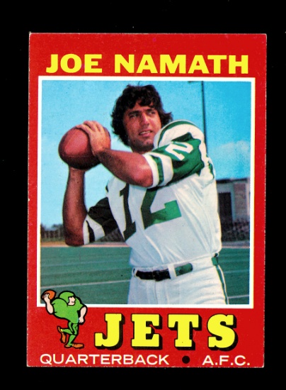 1971 Topps Football Card #250 Hall of Famer Joe Namath New York Jets . NM C