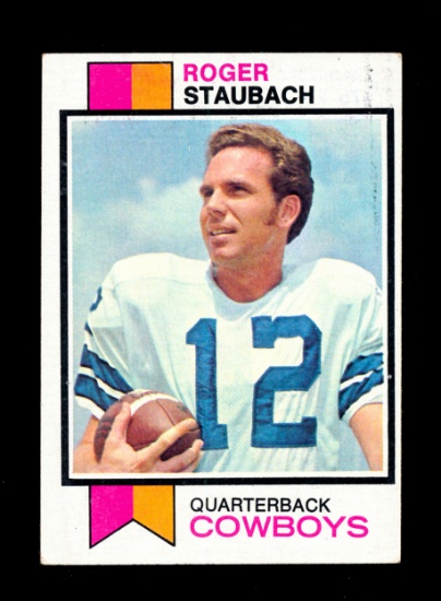1973 Topps Football Card #475 Hall of Famer Roger Staubach Dallas Cowboys.