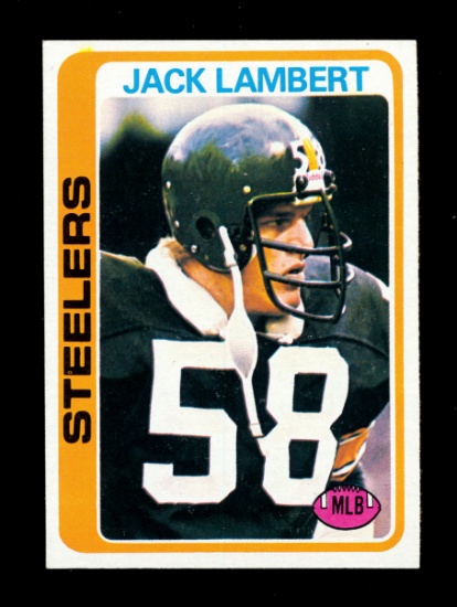 1978 Topps Football Card #165 Hall of Famer Jack Lambert Pittsburgh Steeler
