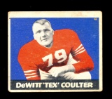 1948 Leaf Football Card #42 DeWitt Coulter New York Giants.  Has Pin Hole V