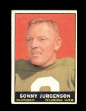 1961 Topps Football Card #95 Hall of Famer Sonny Jurgenson Philadelphia Eag