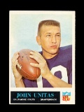 1965 Philadelphia Football Card #12 Hall of Famer John Unitas Baltimore Col