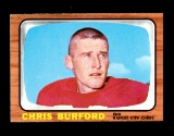 1966 Topps Football Card #66 Chris Burford Kansas City Chiefs. EX/MT Condit