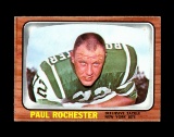 1966 Topps Football Card #100 Paul Rochester New York Jets. EX/MT Condition