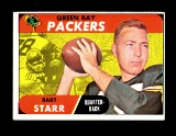1968 Topps Football Card #1 Hall of Famer Bart Starr Green Bay Packers. EX/