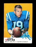 1969 Topps Football Card #25 Hall of Famer John Unitas Baltimore Colts. Has