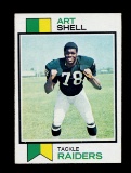 1973 Topps ROOKIE Football Card #77 Rookie Hall of Famer Art Shell Oakland