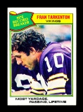 1977 Topps Football Card #454 Record Breaker Hall of Famer Fran Tarkenton M