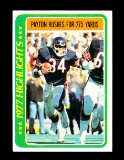 1978 Topps Football Card #3 Highlights Hall of Famer Walter Payton Chicago