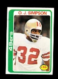 1978 Topps Football Card #400 Hall of Famer OJ Simpson San Francisco 49ers.