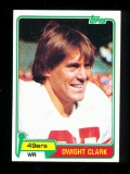 1981 Topps ROOKIE  Football Card #422 Rookie Dwight Clark San Francisco 49e