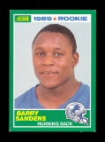 1989 Score ROOKIE Football Card #257 Rookie Hall of Famer Barry Sanders Det