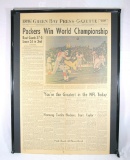 Original January 1st 1962 Front Page of The Green Bay Press Gazette with 