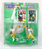 1997 Starting Lineup Classic Doubles Figures Bart Starr & Brett Favre Green