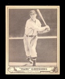 1940 Playball Baseball Card #40 Hall of Famer Hank Greenberg Detroit Tigers