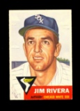 1953 Topps Baseball Card #156 Jim Rivera Chicago White Sox. EX/MT Condition