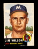 1953 Topps Baseball Card #208 Jim Wilson Milwaukee Braves. EX Condition