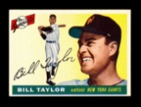 1955 Topps Baseball Card #53 Bill Taylor New York Giants NM Condition