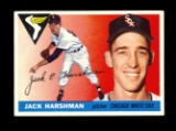 1955 Topps Baseball Card #104 Jack HarshmanChicago White Sox NM+ Condition