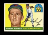 1955 Topps Baseball Card #159 Johnny Schmitz Washington Nationals NM+ Condi