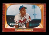 1955 Bowman Baseball Card #179 Hall of Famer Hank Aaron Milwaukee Braves NM