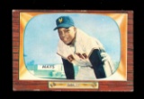 1955 Bowman Baseball Card #184 Hall of Famer Willie Mays New York Giants EX