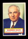 1956 Topps Baseball Card #2 Warren Giles National League President EX/MT Co