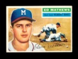 1956 Topps Baseball Card #107 Hall of Famer Ed Mathews Milwaukee Braves EX/