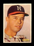 1957 Topps Baseball Card #250 Hall of Famer Ed Mathews NM Condition