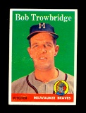 1958 Topps Baseball Card #252 Bob Trowbridge Milwaukee Braves EX/MT+ Condit