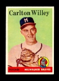 1958 Topps Baseball Card #407 Carlton Willey Milwaukee Braves NM Condition